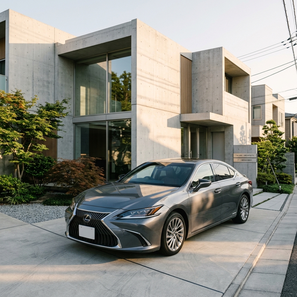 Sedan híbrido moderno no Japão